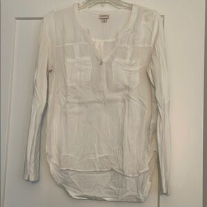 Women's White Long Sleeve Top